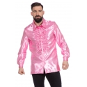 Location chemise disco rose