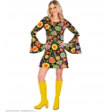 Robe disco colorful flowers