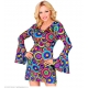 Robe disco colorful flowers